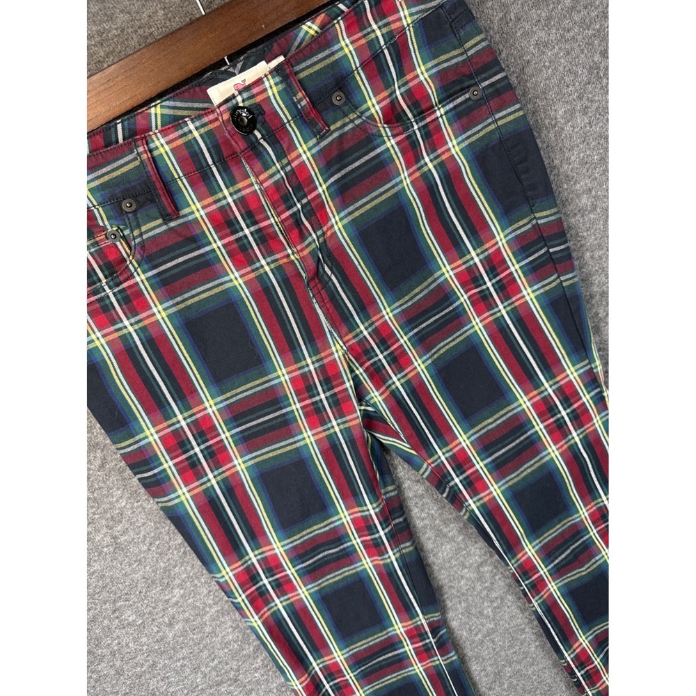 Vineyard Vines Plaid Pants Womens Size 2 Hipster Tartan Slim Punk Party Clueless